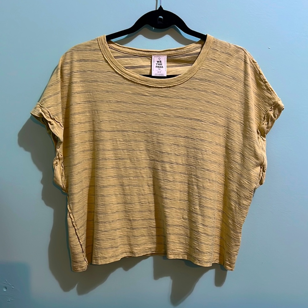 Free People Boxy Striped Tee